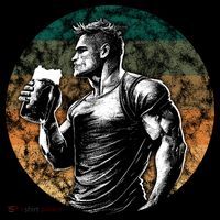 Muscular Man Drinking Beer Women's Hoodie thumb 2