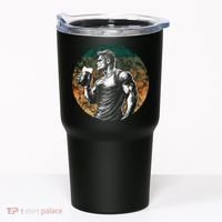 Muscular Man Drinking Beer Tumbler thumb 0