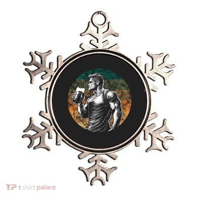 Muscular Man Drinking Beer Ornament