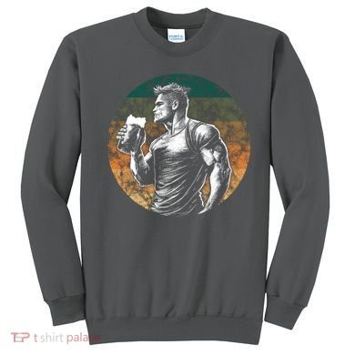 Muscular Man Drinking Beer Sweatshirt