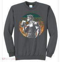 Muscular Man Drinking Beer Sweatshirt thumb 0