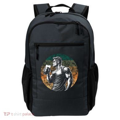 Muscular Man Drinking Beer Backpack