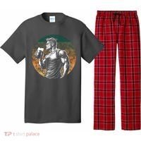 Muscular Man Drinking Beer Pajama Set thumb 0