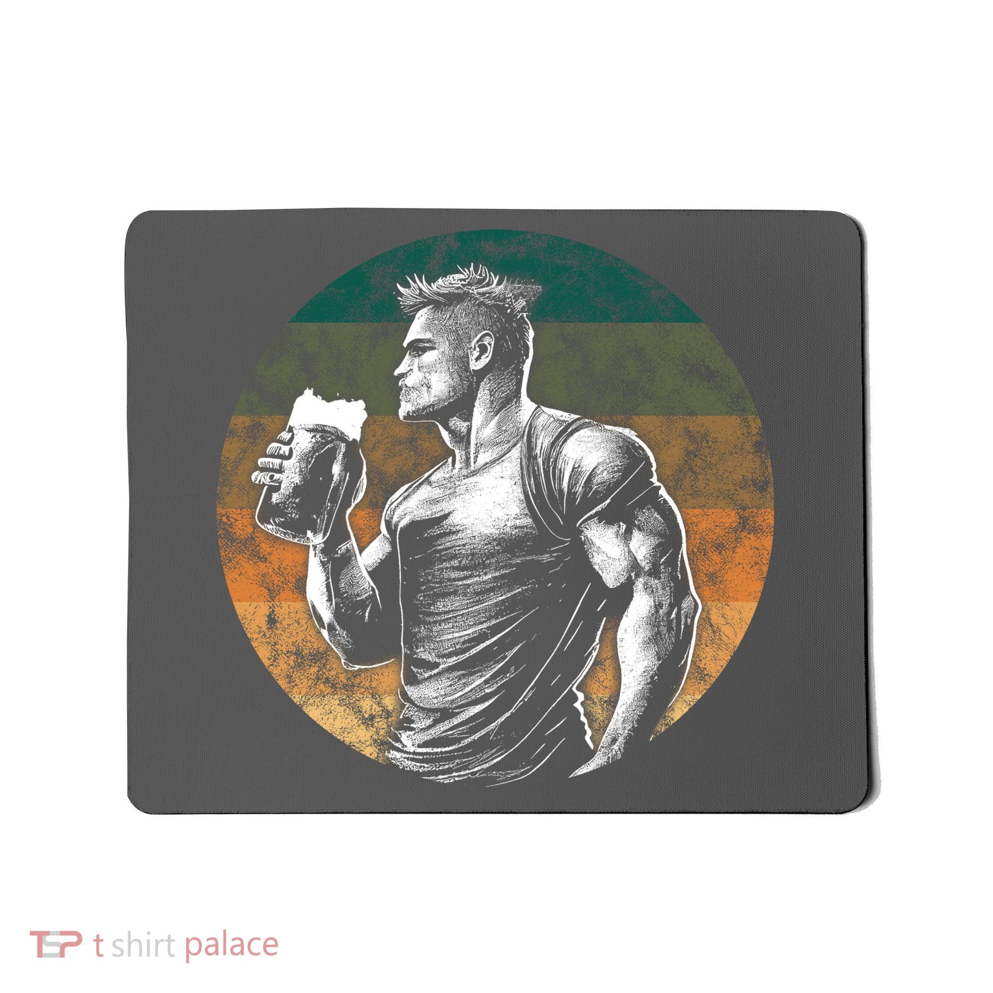 Muscular Man Drinking Beer Mousepad