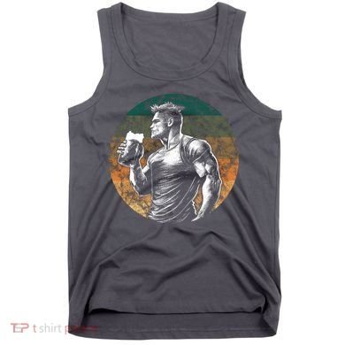Muscular Man Drinking Beer Tank Top
