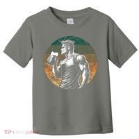 Muscular Man Drinking Beer Toddler T-Shirt thumb 0