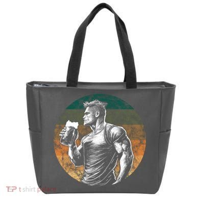 Muscular Man Drinking Beer Tote Bag