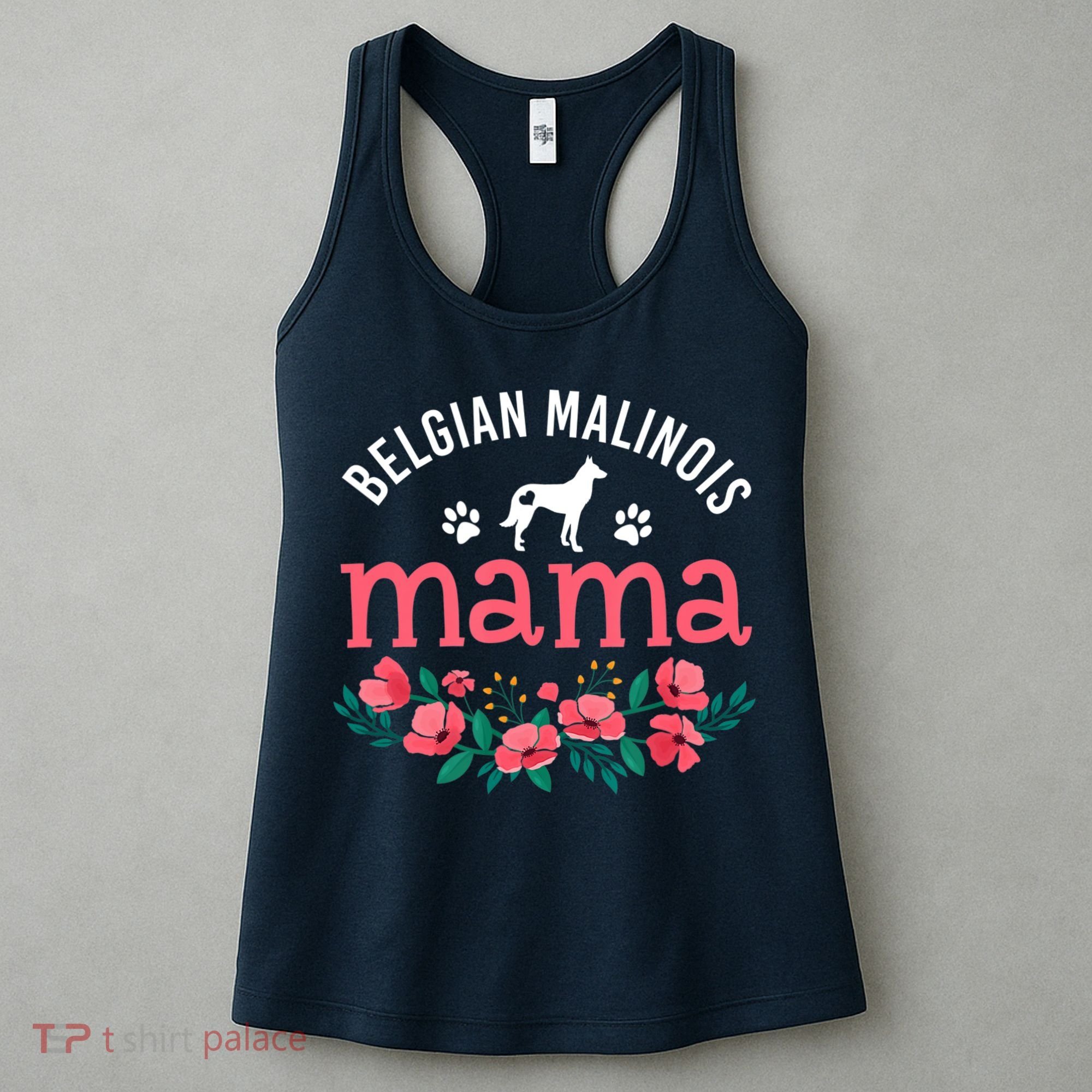 Malinois Mama Dog Women Belgian Malinois Dog Lover Mom Women's Tank Top
