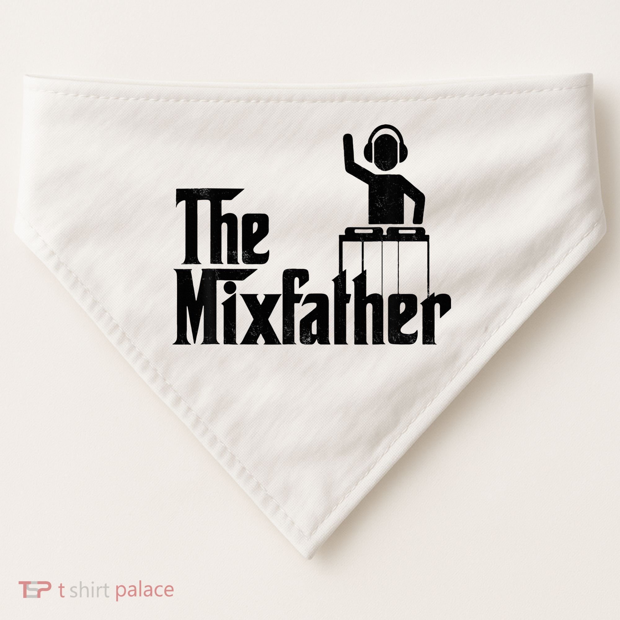 Music Mixer Deejay Dj Music Player Dad The Mixfather USA-Made Doggie Bandana