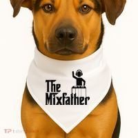 Music Mixer Deejay Dj Music Player Dad The Mixfather USA-Made Doggie Bandana thumb 1