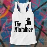 Music Mixer Deejay Dj Music Player Dad The Mixfather Women's Tank Top thumb 3