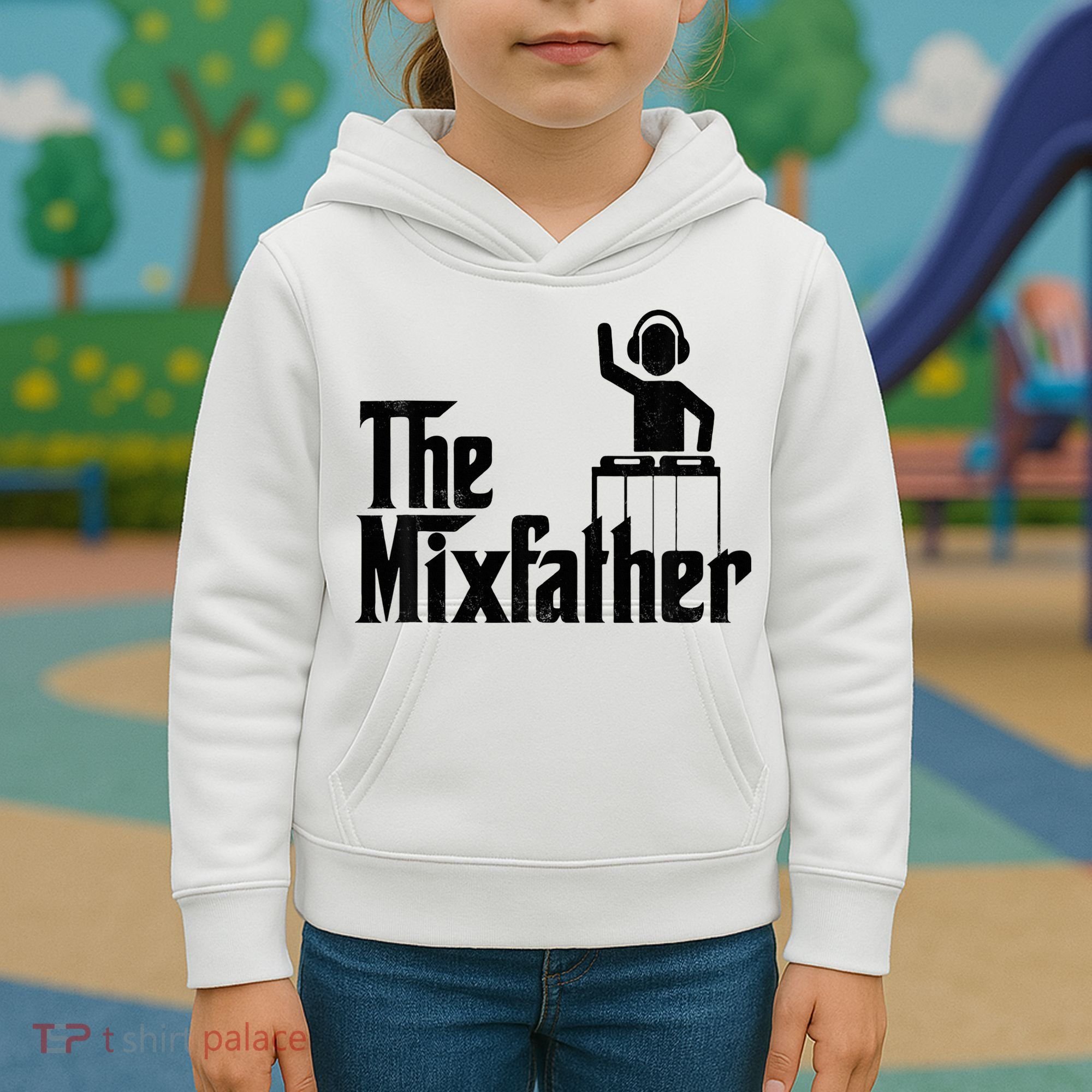 Music Mixer Deejay Dj Music Player Dad The Mixfather Kids Hoodie