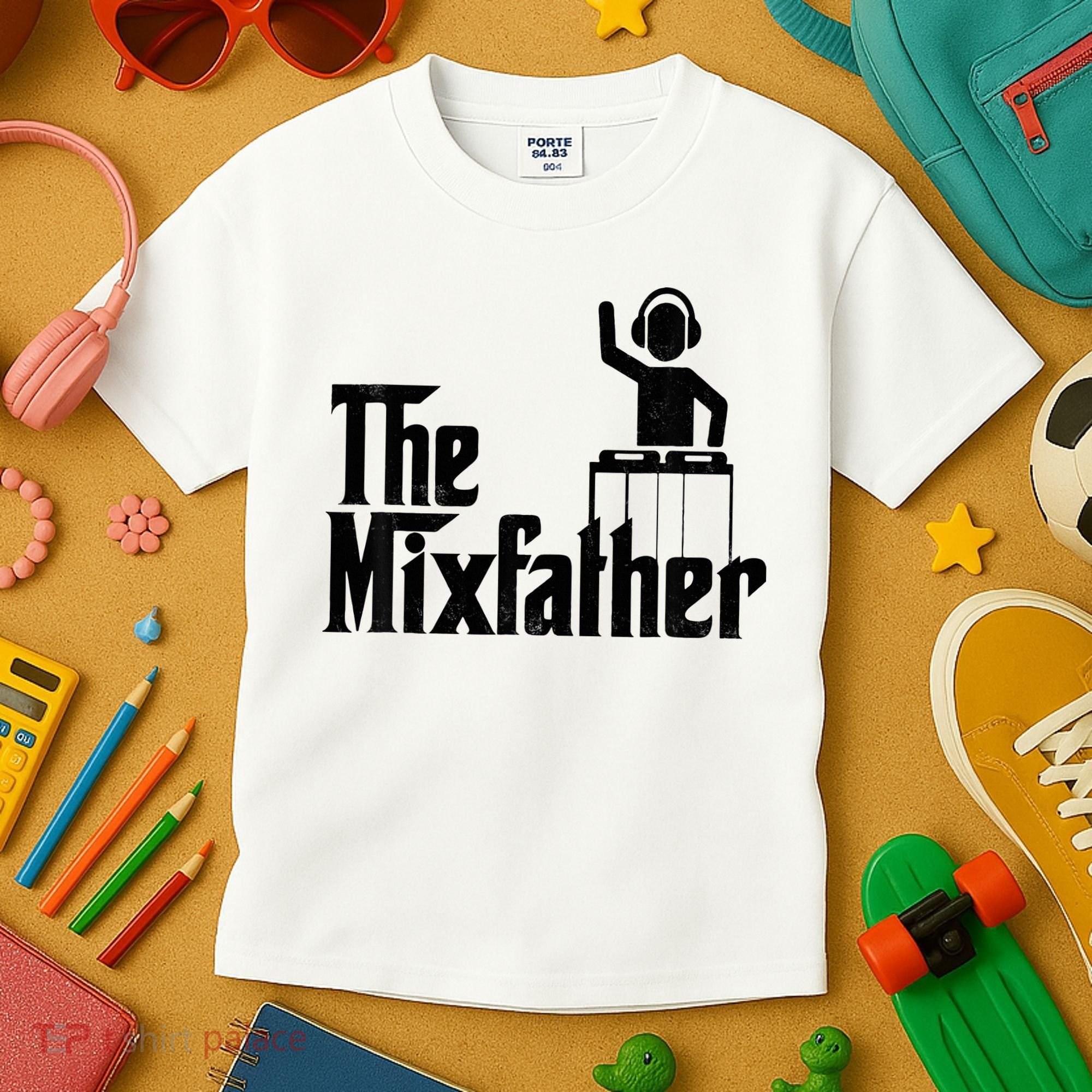 Music Mixer Deejay Dj Music Player Dad The Mixfather Kids T-Shirt
