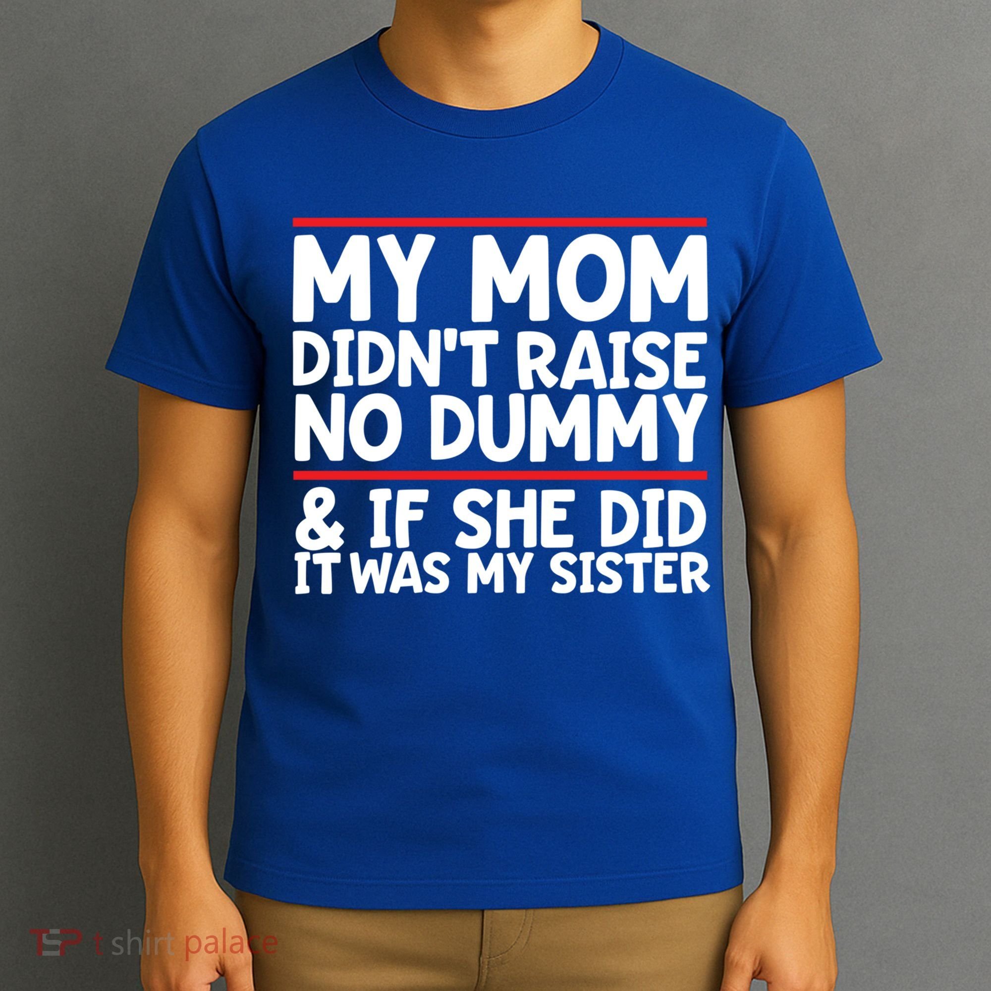My Mom Didn't Raise No Dummy And If She Did It Was My Sister Gift T-Shirt