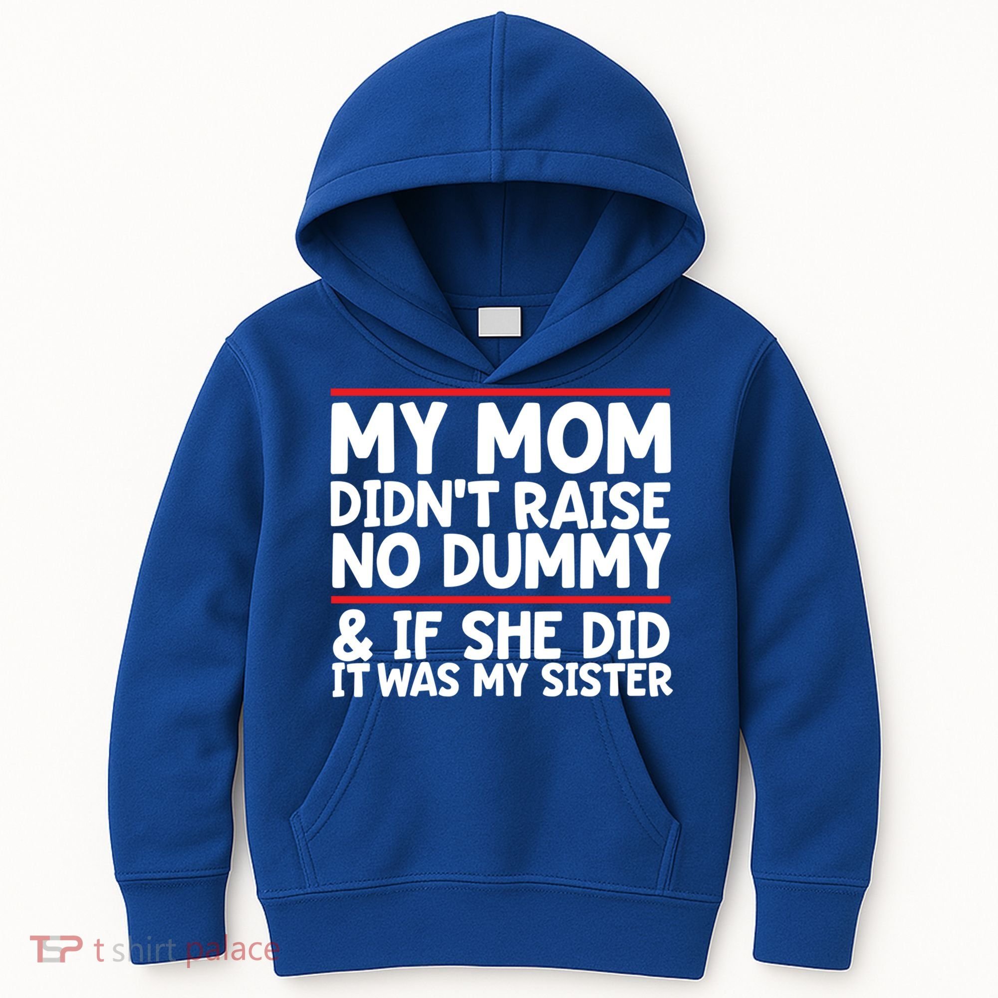 My Mom Didn't Raise No Dummy And If She Did It Was My Sister Gift Kids Hoodie
