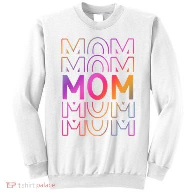 Mom Mothers Day Colorful Rainbow Sweatshirt