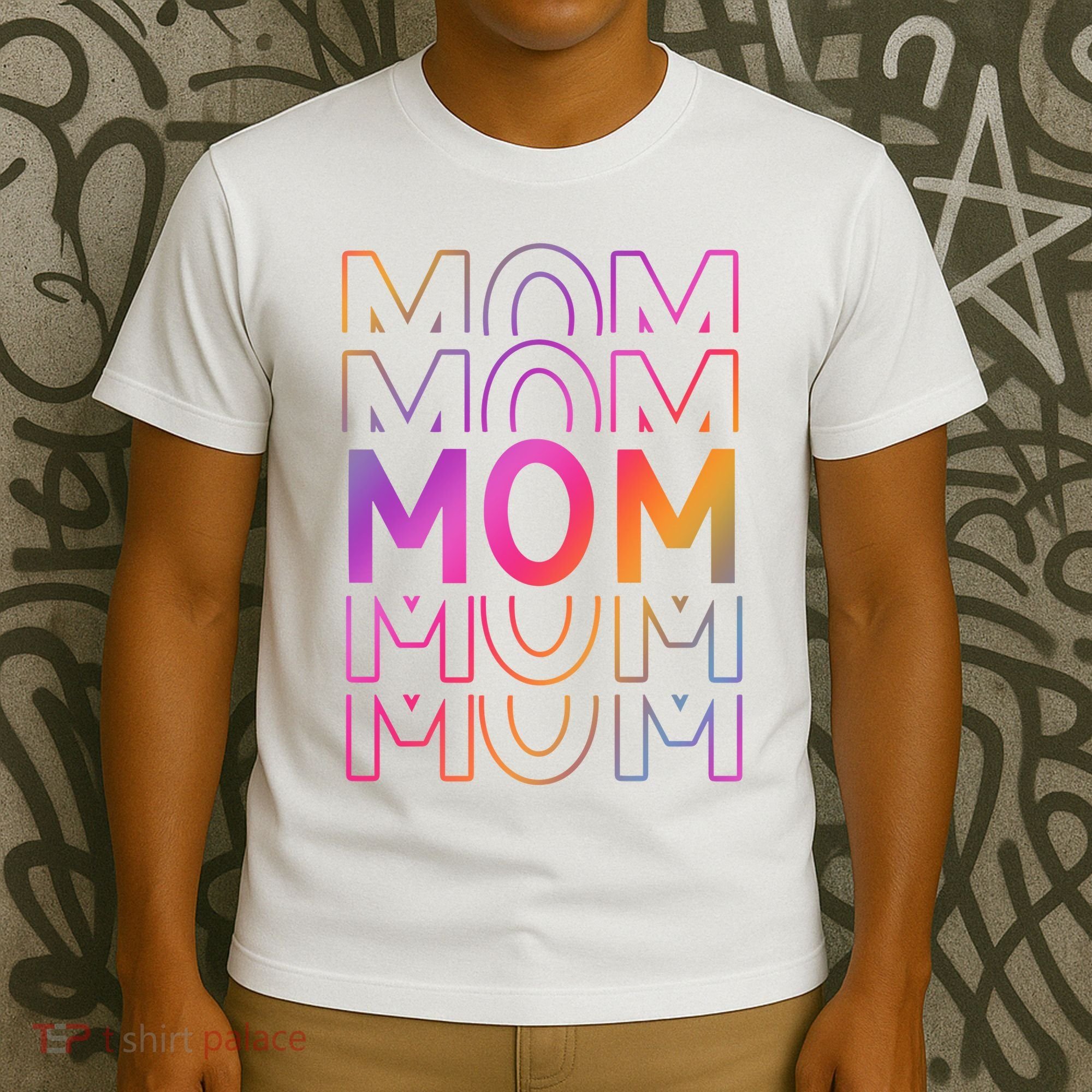 Mom Mothers Day Colorful Rainbow T-Shirt