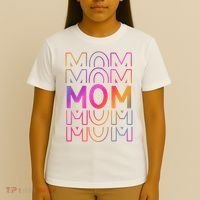 Mom Mothers Day Colorful Rainbow T-Shirt thumb 4