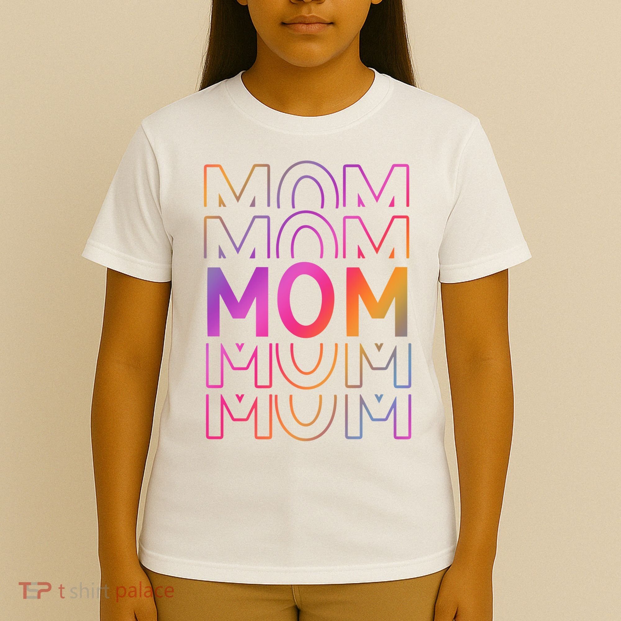 Mom Mothers Day Colorful Rainbow T-Shirt