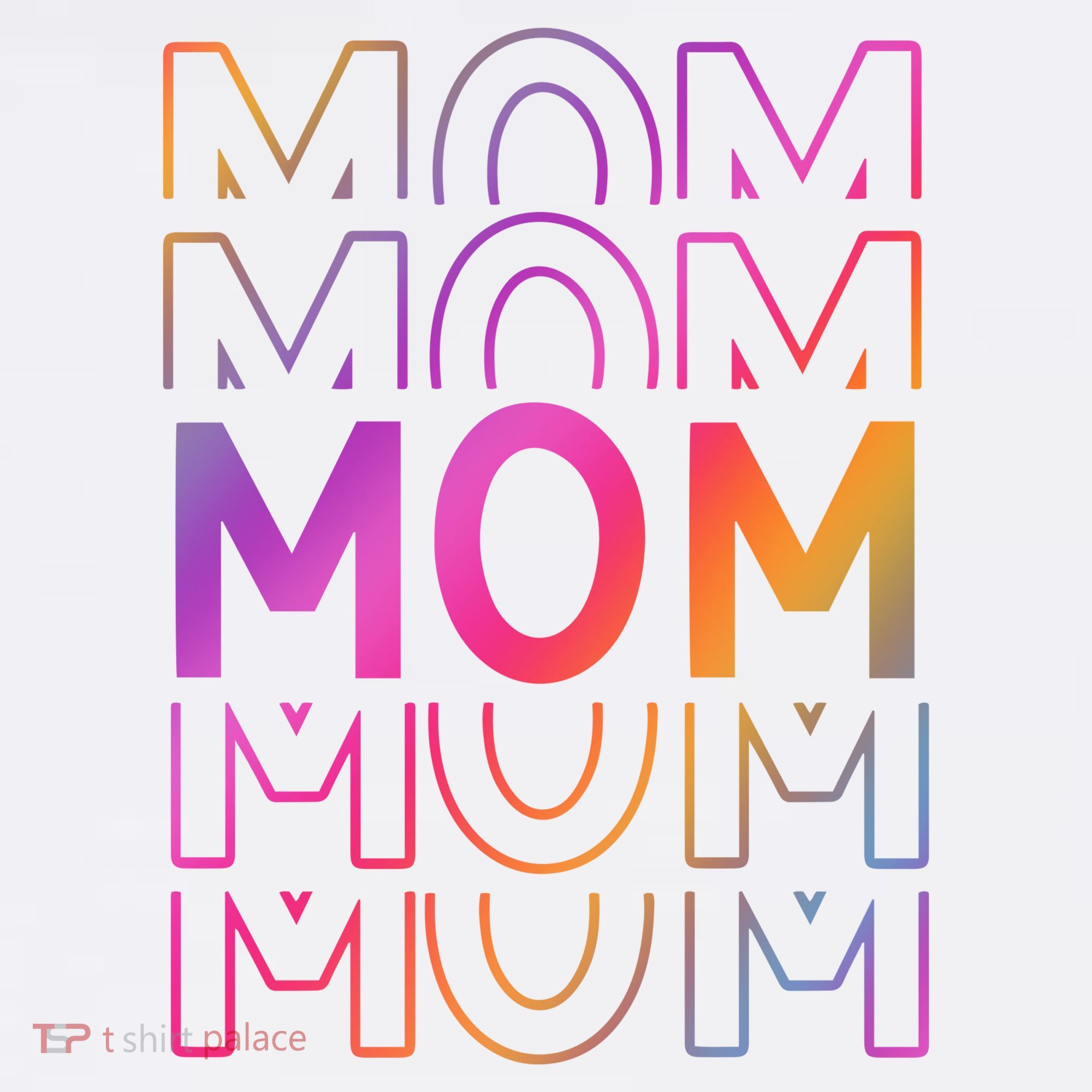 Mom Mothers Day Colorful Rainbow T-Shirt