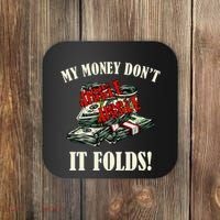 My Money Don't Jiggle Jiggle It Folds Funny Meme Humor Coaster thumb 0
