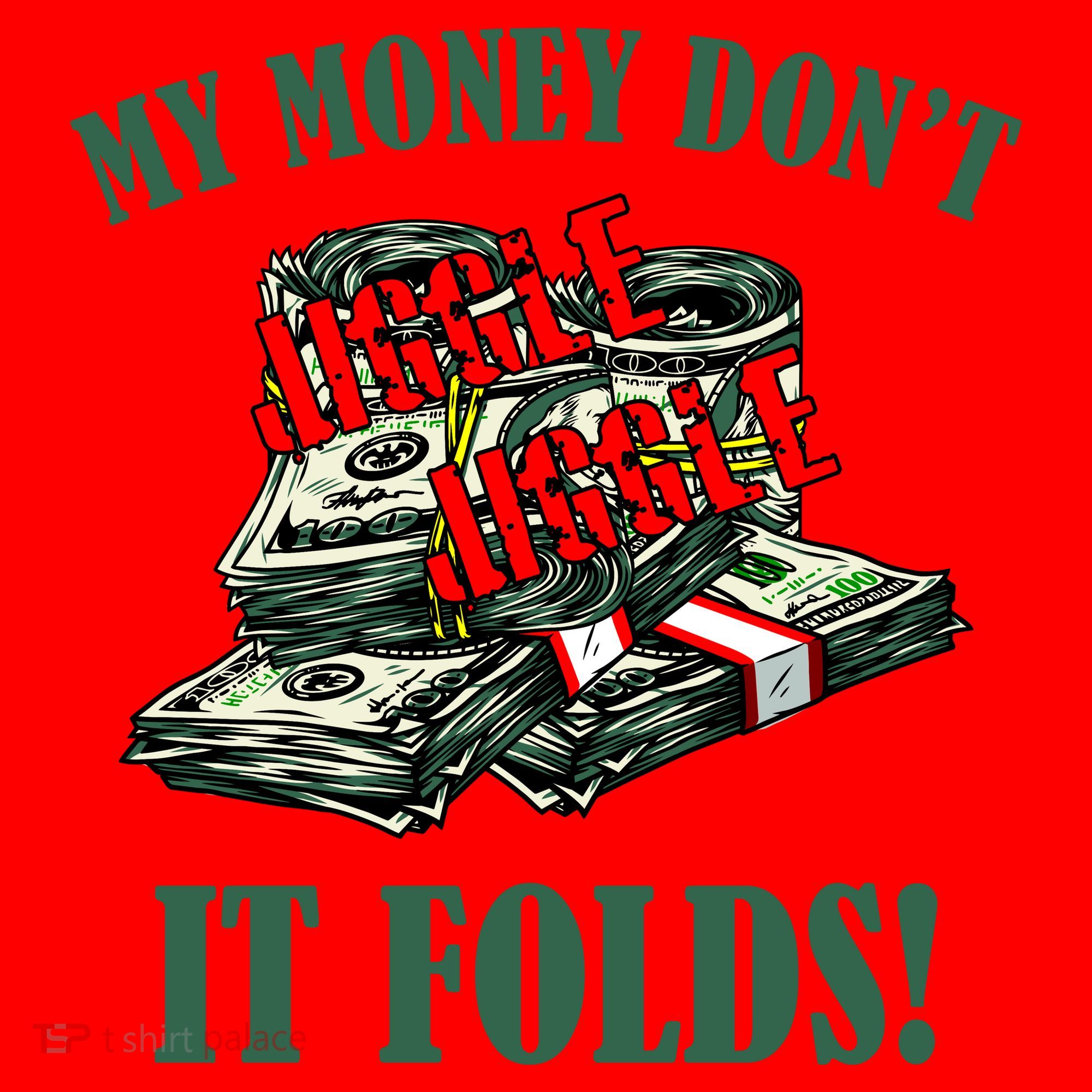 My Money Don't Jiggle Jiggle It Folds Funny Meme Humor Santa Hat