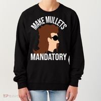 Make Mullets Datory Gift Funny Redneck Mullet 80s Hairstyle Gift Women's Sweatshirt thumb 0
