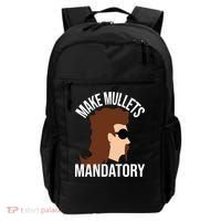 Make Mullets Datory Gift Funny Redneck Mullet 80s Hairstyle Gift Backpack thumb 0