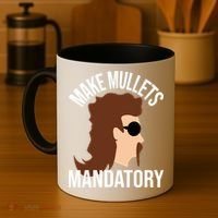 Make Mullets Datory Gift Funny Redneck Mullet 80s Hairstyle Gift Coffee Mug thumb 4