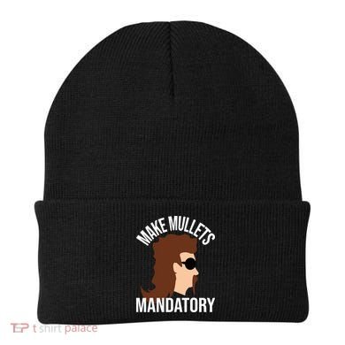 Make Mullets Datory Gift Funny Redneck Mullet 80s Hairstyle Gift Beanie