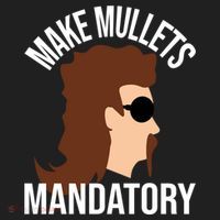 Make Mullets Datory Gift Funny Redneck Mullet 80s Hairstyle Gift Golf Towel thumb 3