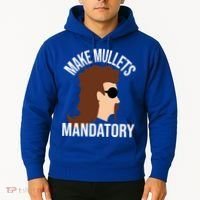 Make Mullets Datory Gift Funny Redneck Mullet 80s Hairstyle Gift Hoodie thumb 2