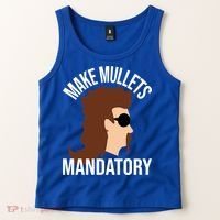 Make Mullets Datory Gift Funny Redneck Mullet 80s Hairstyle Gift Tank Top thumb 2