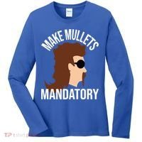 Make Mullets Datory Gift Funny Redneck Mullet 80s Hairstyle Gift Women's Long Sleeve Shirt thumb 0