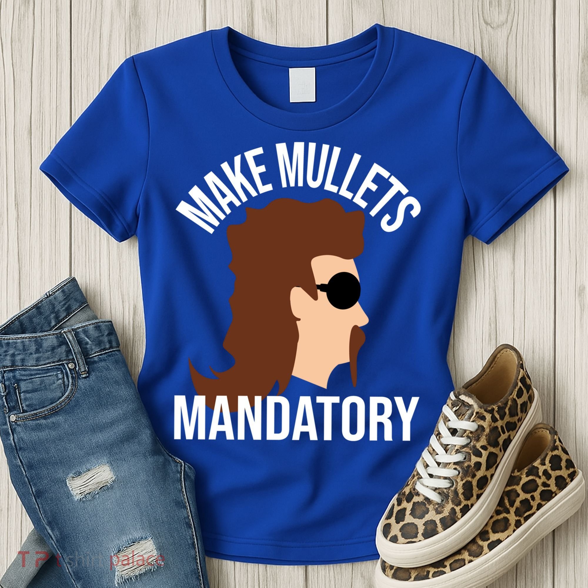 Make Mullets Datory Gift Funny Redneck Mullet 80s Hairstyle Gift Women's T-Shirt