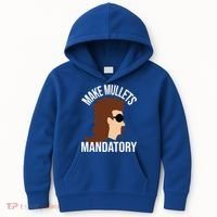 Make Mullets Datory Gift Funny Redneck Mullet 80s Hairstyle Gift Kids Hoodie thumb 0