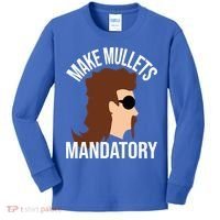 Make Mullets Datory Gift Funny Redneck Mullet 80s Hairstyle Gift Kids Long Sleeve Shirt thumb 0
