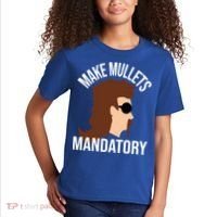 Make Mullets Datory Gift Funny Redneck Mullet 80s Hairstyle Gift Kids T-Shirt thumb 2