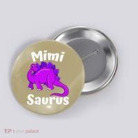 Mimisaurus Mimi Dinosaur Lover Dino Mother's Day Button thumb 0