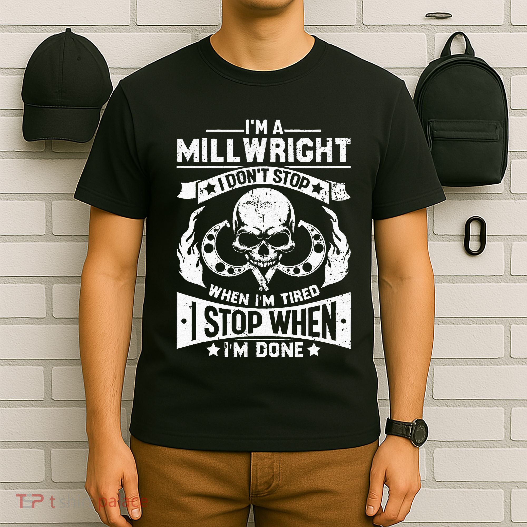Machinist Millwright Don't Stop When Tired Stop When Done T-Shirt
