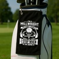 Machinist Millwright Don't Stop When Tired Stop When Done Golf Towel thumb 2
