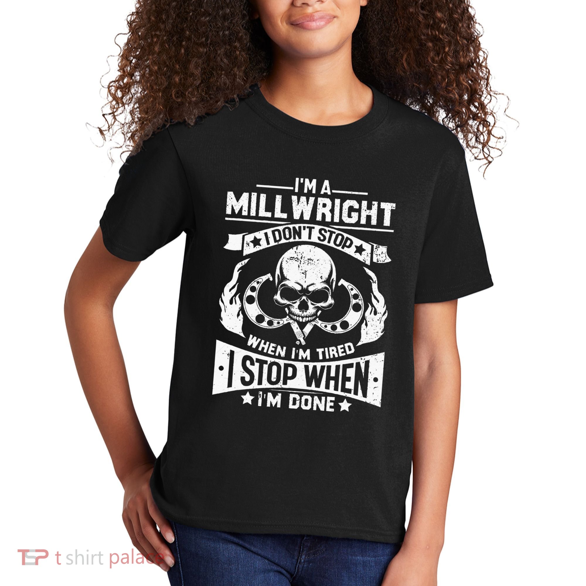 Machinist Millwright Don't Stop When Tired Stop When Done Kids T-Shirt