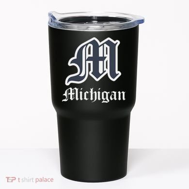 Michigan M Detroit D Logo Tumbler
