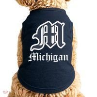 Michigan M Detroit D Logo Doggie Tank thumb 0