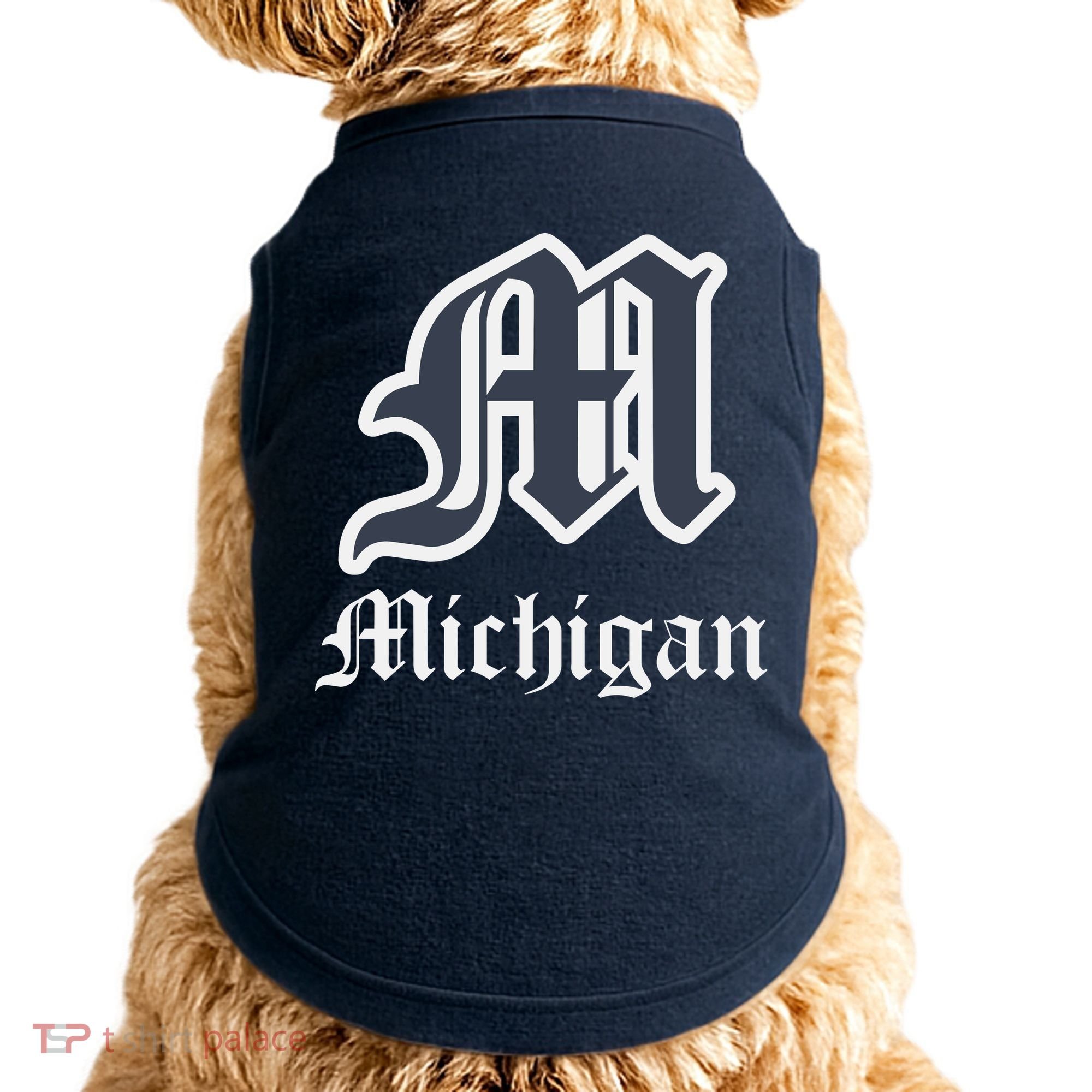 Michigan M Detroit D Logo Doggie Tank