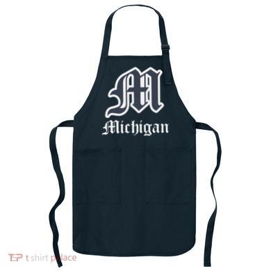 Michigan M Detroit D Logo Apron