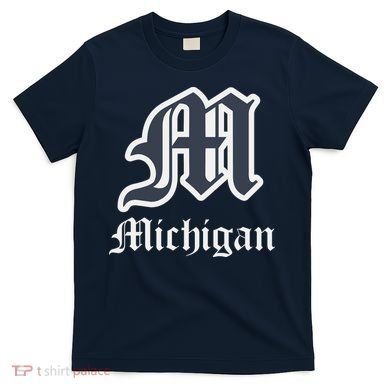 Michigan M Detroit D Logo T-Shirt