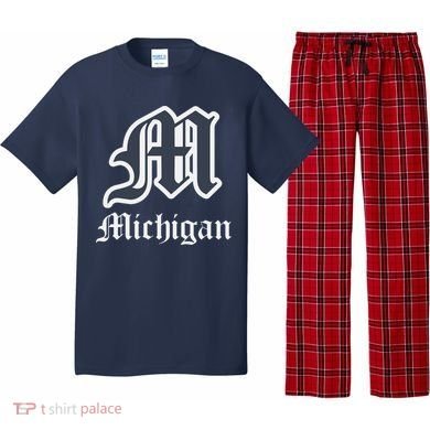 Michigan M Detroit D Logo Pajama Set