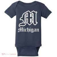 Michigan M Detroit D Logo Baby Bodysuit thumb 0