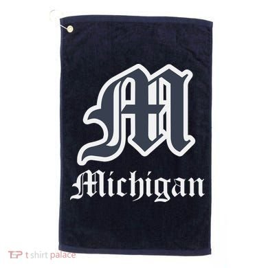 Michigan M Detroit D Logo Golf Towel
